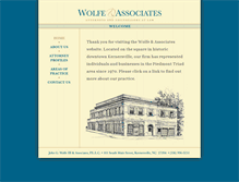 Tablet Screenshot of jgwolfelaw.com
